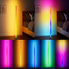 Lampadaire LED RVB à quatre segments, appli et minuterie, 122 cm