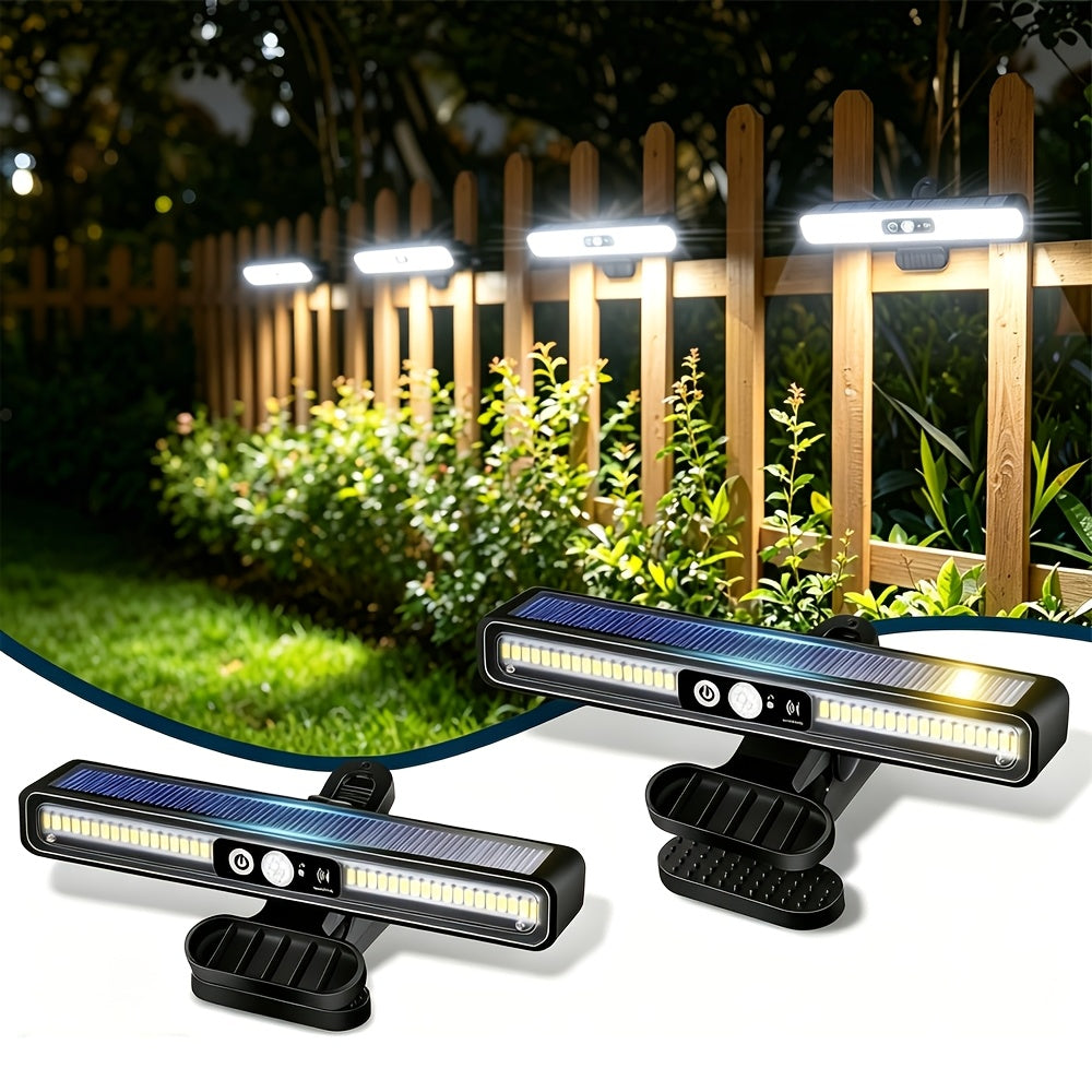 2 lampes solaires + 2 pinces
