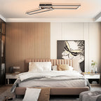 Plafonnier LED à deux cadres rectangulaires, 102,5 cm, 36 W