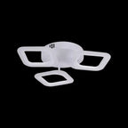 Plafonnier LED à trois carrés arrondis blancs, 24 W, blanc neutre