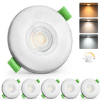 Lot de 6 spots LED encastrables 7 W à variateur, 3 teintes réglables