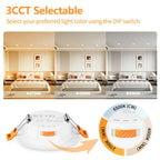 Spot LED encastrable lot de 10, 5 W, trois teintes, IP44
