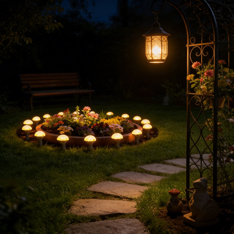 Des champignons lumineux pour Noël et les soirées d'été