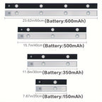 Lot de 2 réglettes LED à spots, argentées ou noires, 20 à 40 cm