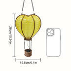 Suspension solaire montgolfière en forme de cœur, lot de 2
