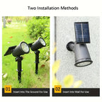 Spot solaire extérieur à piquet, 9 LED aux couleurs changeantes