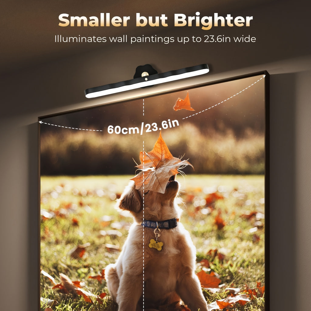 Applique murale LED noire rotative de 30 cm, liseuse sans fil