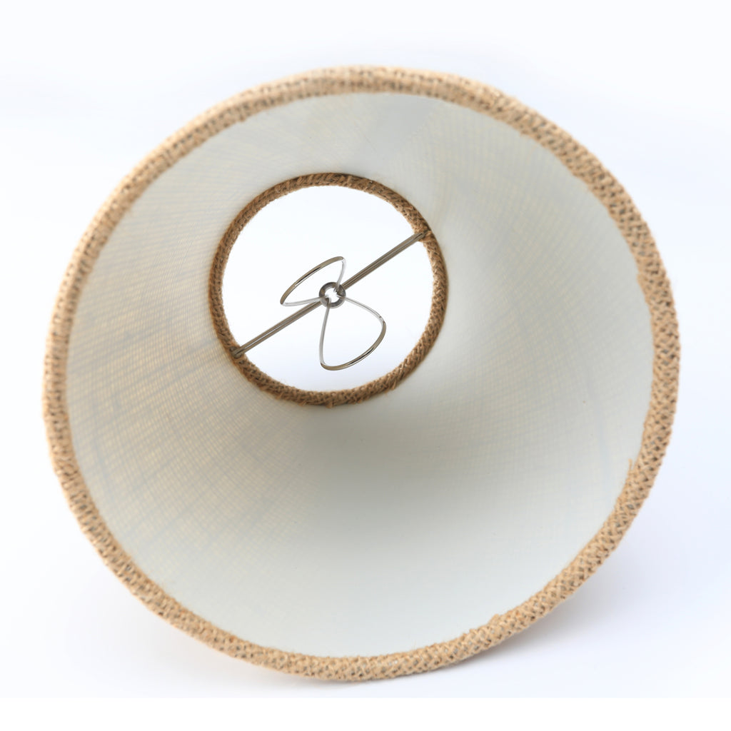 Lot de 6 abat-jour à pince aspect jute ou noirs à intérieur doré