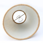 Lot de 6 abat-jour à pince aspect jute ou noirs à intérieur doré