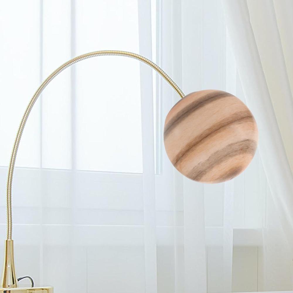 Globe en verre à volutes beiges et brunes façon planète, Ø 11,5 cm