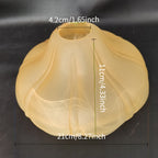 Lot de 2 verres de remplacement tulipe ambrés dépolis, Ø 21 cm