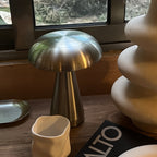 Lampe champignon en métal sans fil à pied conique, 20,5 cm