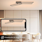 Plafonnier LED à deux cadres rectangulaires, 102,5 cm, 36 W