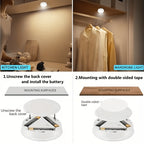 Lot de 6 spots LED sans fil à piles avec télécommande et minuterie