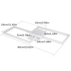 Plafonnier LED blanc à deux rectangles décalés, 60 cm, trois teintes