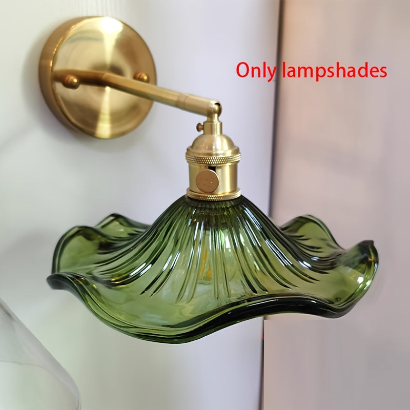 Verre de remplacement transparent ondulé en corolle, Ø 23 cm
