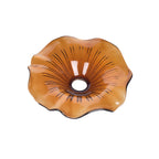 Verre de remplacement transparent ondulé en corolle, Ø 23 cm