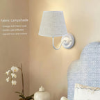 Lot de 2 petits abat-jour coniques en lin gris clair, E27 et E14