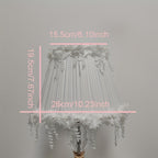 Abat-jour en tissu blanc (dentelle)