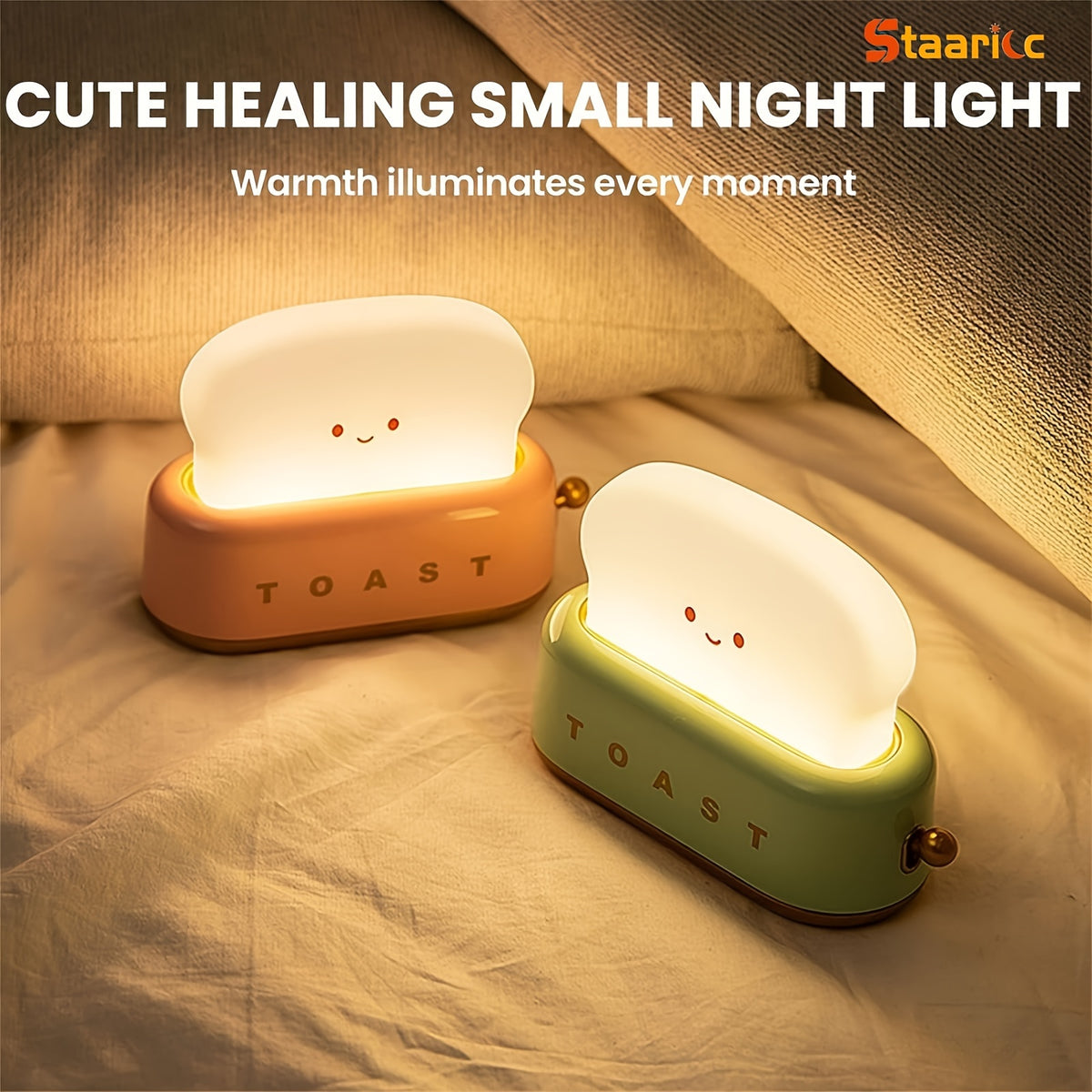 Lampe veilleuse grille-pain LED rechargeable, minuterie 15 minutes