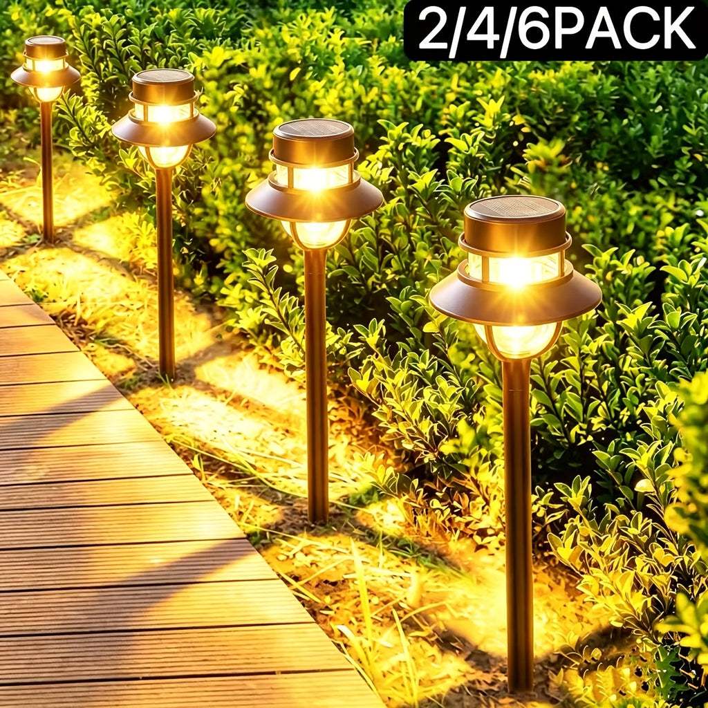 Lampe solaire lanterne rétro à filament LED, IP65, lot de 2 à 6