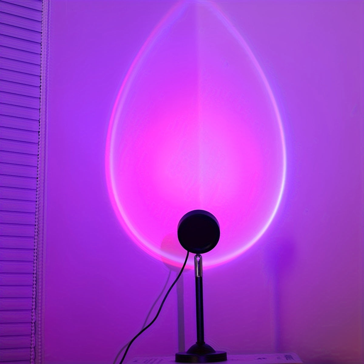 Lampe projecteur coucher de soleil orientable à 180°, 16 couleurs