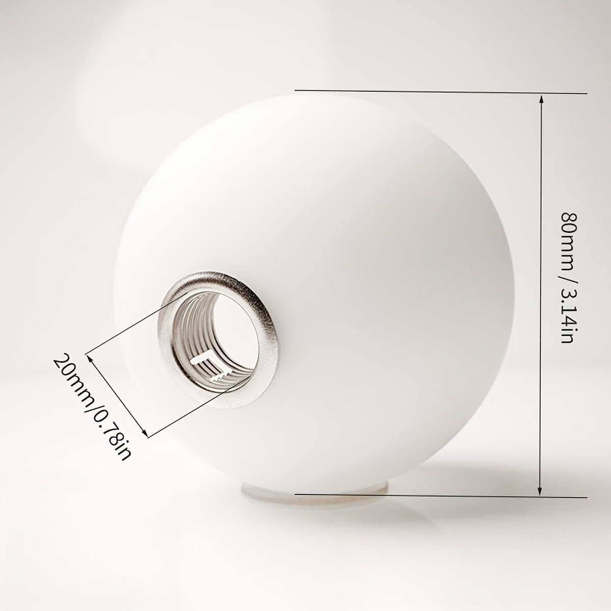 Lot de 4 globes en verre blanc dépoli à visser pour culot G9, Ø 8 cm