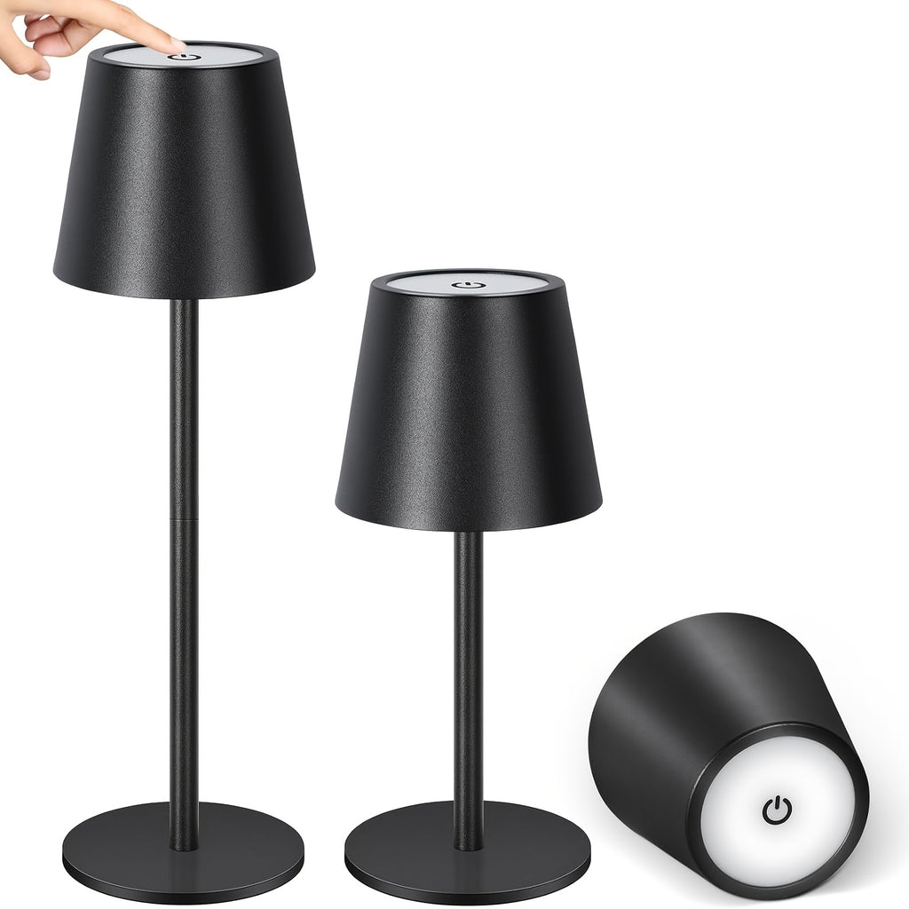 Lampe sans fil en aluminium mat à tige raccourcissable, 38 cm
