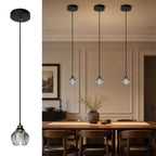 Mini suspension en verre facetté, culot G9, câble réglable 113 cm
