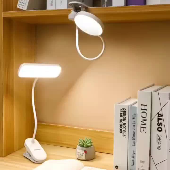 Lampe à pince rechargeable à tête rectangulaire, à poser ou fixer