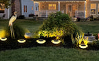 Spot solaire de sol à diffuseur opalin 14 LED, Ø 12,4 cm, lot de 4