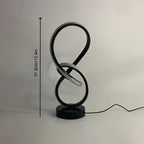 Lampe de bureau LED design en nœud lumineux, 31,5 cm, 3 teintes