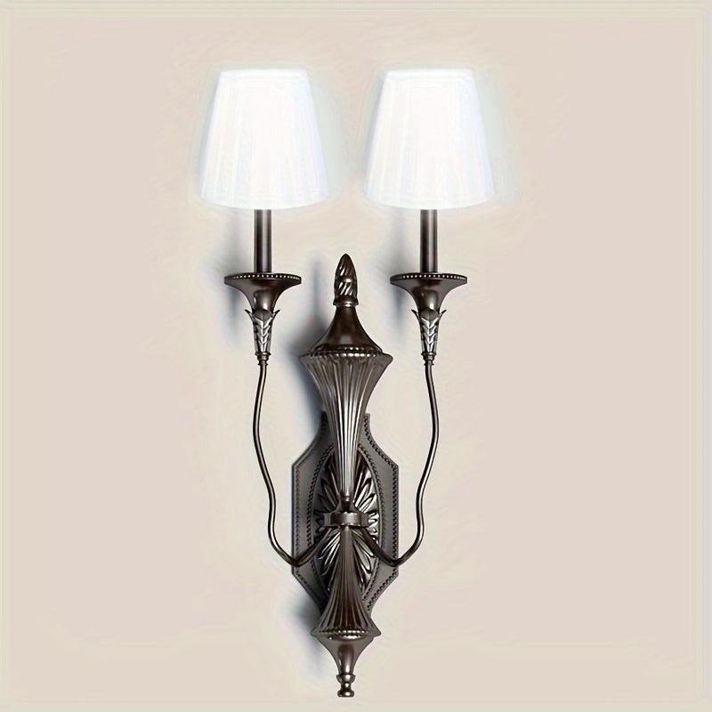 Lot de 6 abat-jour plissés à pince, ivoire ou noir, Ø 14 cm