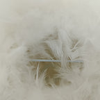Grand abat-jour en plumes blanches pour suspension, Ø 50 x H 30 cm