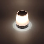 Lampe de chevet rechargeable à hauteur variable, cône blanc lisse