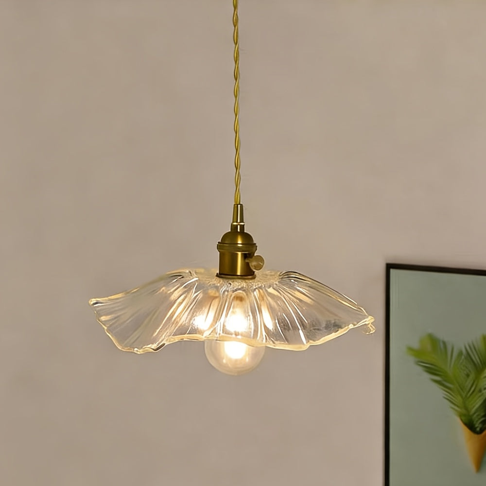 Abat-jour transparent en forme de fleur de lotus
