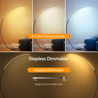 Lampadaire arc LED RVB 165 cm, couleurs et blancs réglables