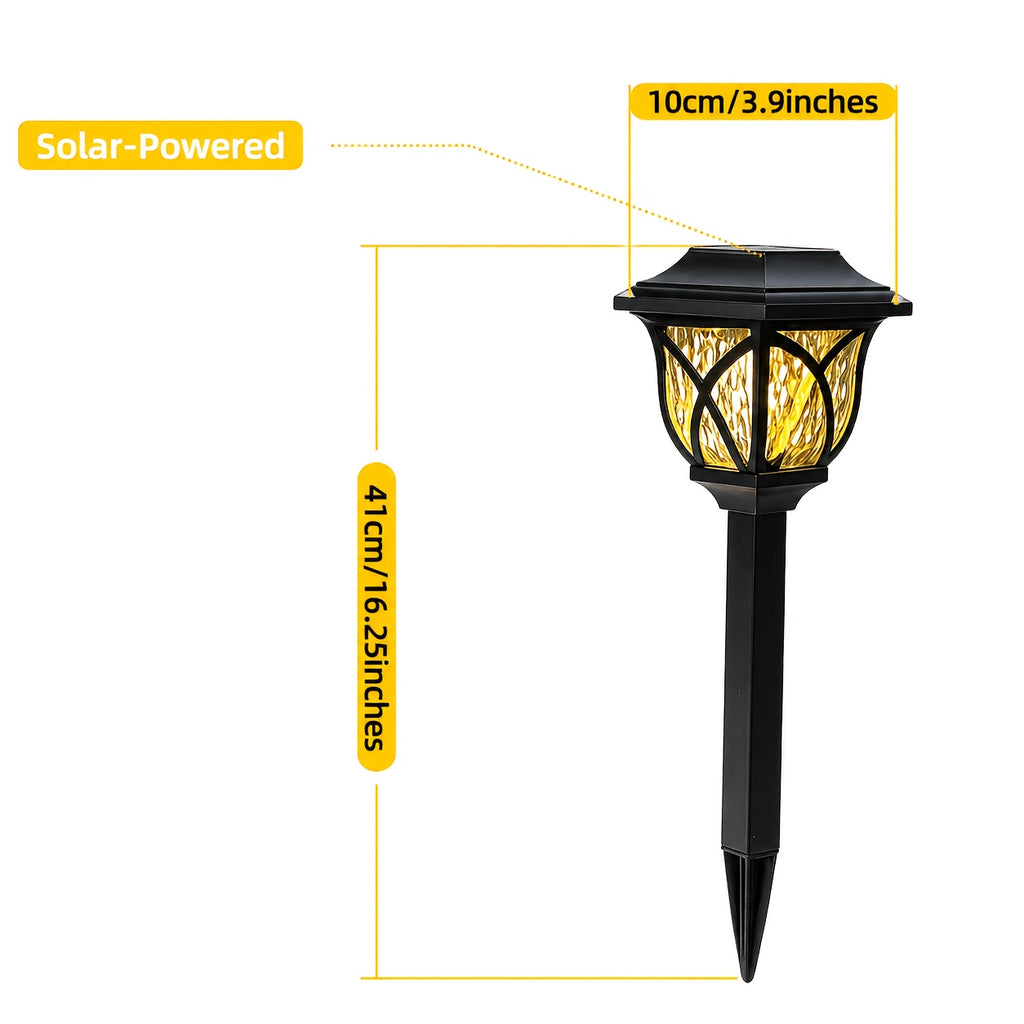 Lampe solaire lanterne à treillis et diffuseur ondé, lot de 6