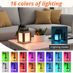 Applique murale lanterne pixel LED RVB rechargeable, télécommande