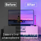 Lampadaire d'angle LED RGBIC avec application et télécommande, 122 cm