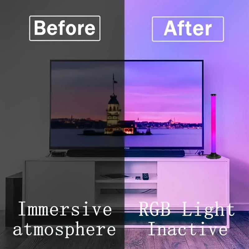 Lampadaire d'angle LED RGBIC avec application et télécommande, 122 cm