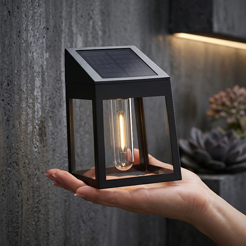 Petite applique solaire rétro à filament pour clôture, lot de 4