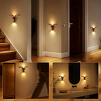 Applique murale tête de cerf LED à détecteur, sans fil rechargeable