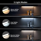 Lot de 2 réglettes LED 60 cm en aluminium, batterie standard ou longue