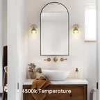 Applique murale sans fil rechargeable, tulipe de verre vert, RVB