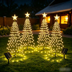 Sapin de Noël lumineux solaire en spirale à étoile, 93 cm, 80 LED