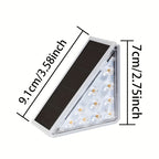 Balise solaire triangulaire pour marches d'escalier, lot de 2