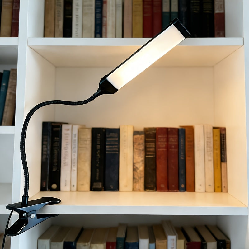 Lampe à pince barre 96 LED noire pour manucure et dessin, col métal