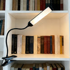 Lampe à pince barre 96 LED noire pour manucure et dessin, col métal