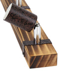 Plafonnier en bois flammé à spots orientables, 2 ou 3 lumières